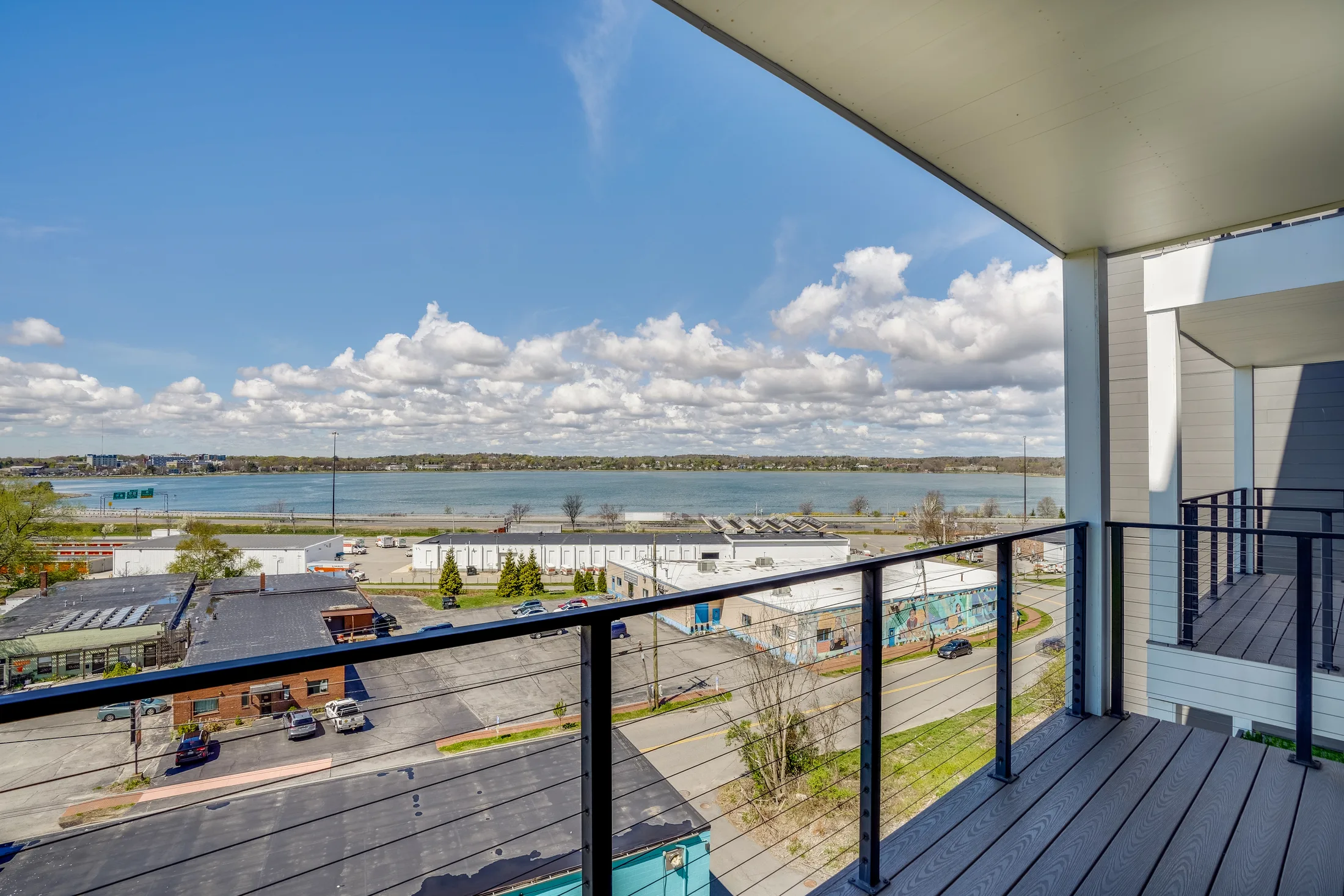 Water view from a balcony at 218 Washington Avenue